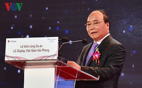 Thủ tướng Nguyễn Xuân Phúc dự Lễ khởi công Dự án LG Display Việt Nam Hải Phòng - ảnh 1